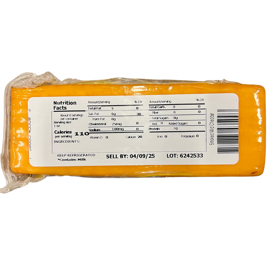 Mild Smoked Cheddar Cheese (8 oz Bar)