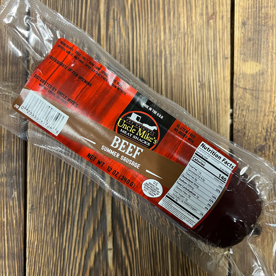 Uncle Mike's Beef Summer Sausage – 12oz